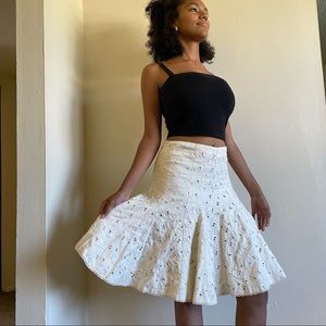 Nanette Lepore Bergdorf Goodman Women’s Lined Ivory Skirt 2